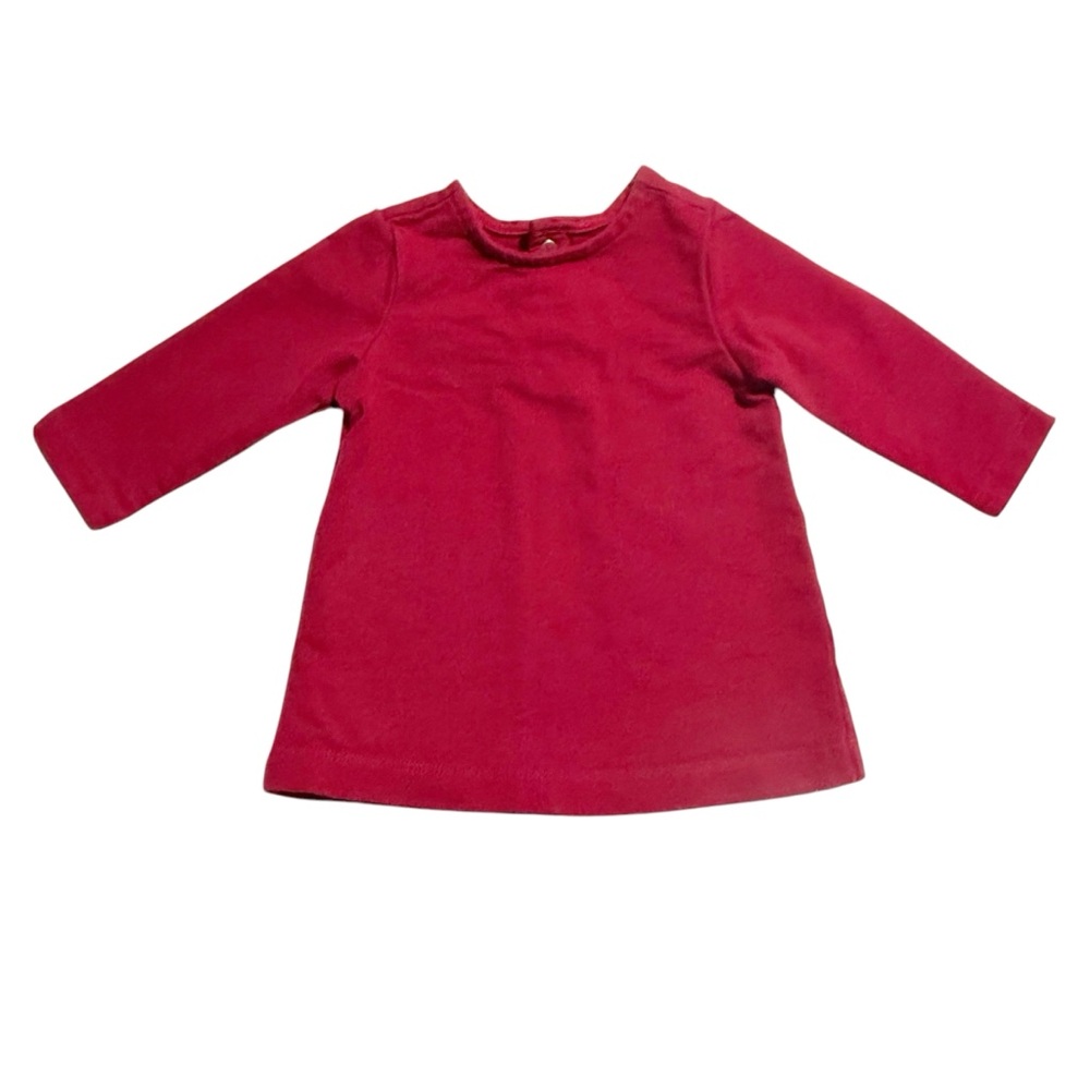 Primary Cherry Red Baby Sweatshirt Dress 3-6 months